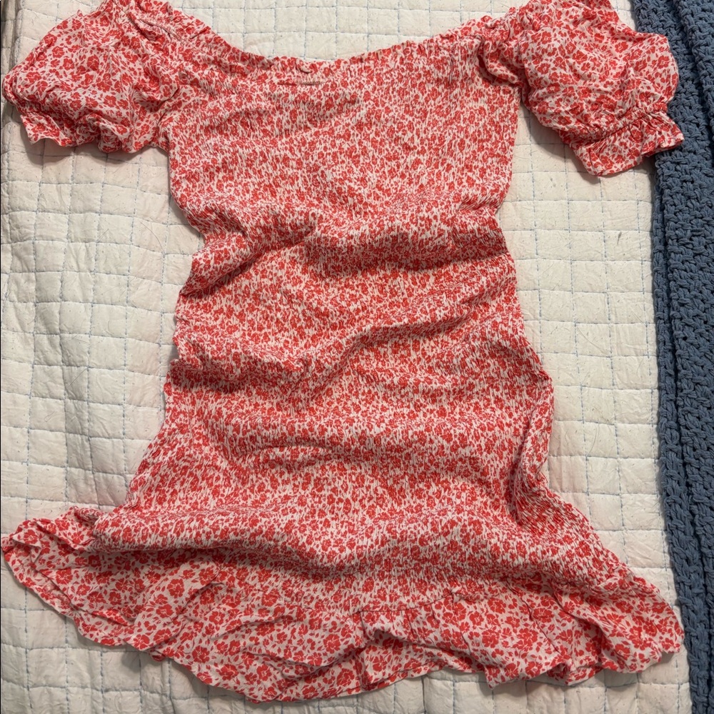 Women’s short ruched dress pink floral